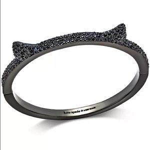 Kate Spade Pavé Cat Ear Bracelet in Black